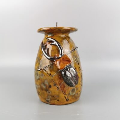 świecznik z jelonkiem rogaczem